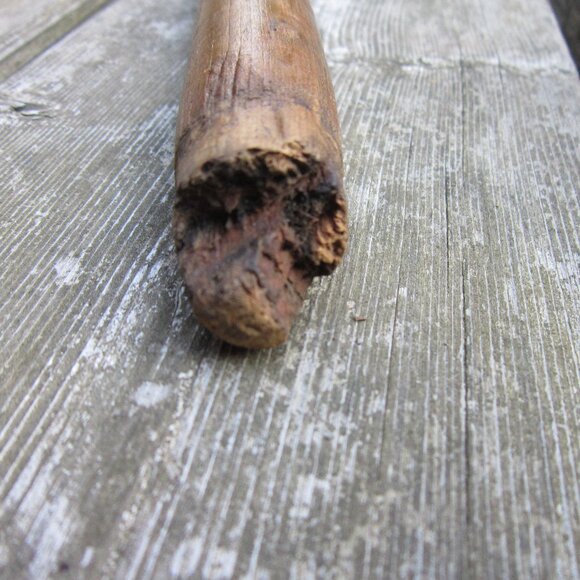 Antique Wooden Butter Churn with Dasher Primitive Farmhouse Off Grid Metal Bands - Picture 10 of 15